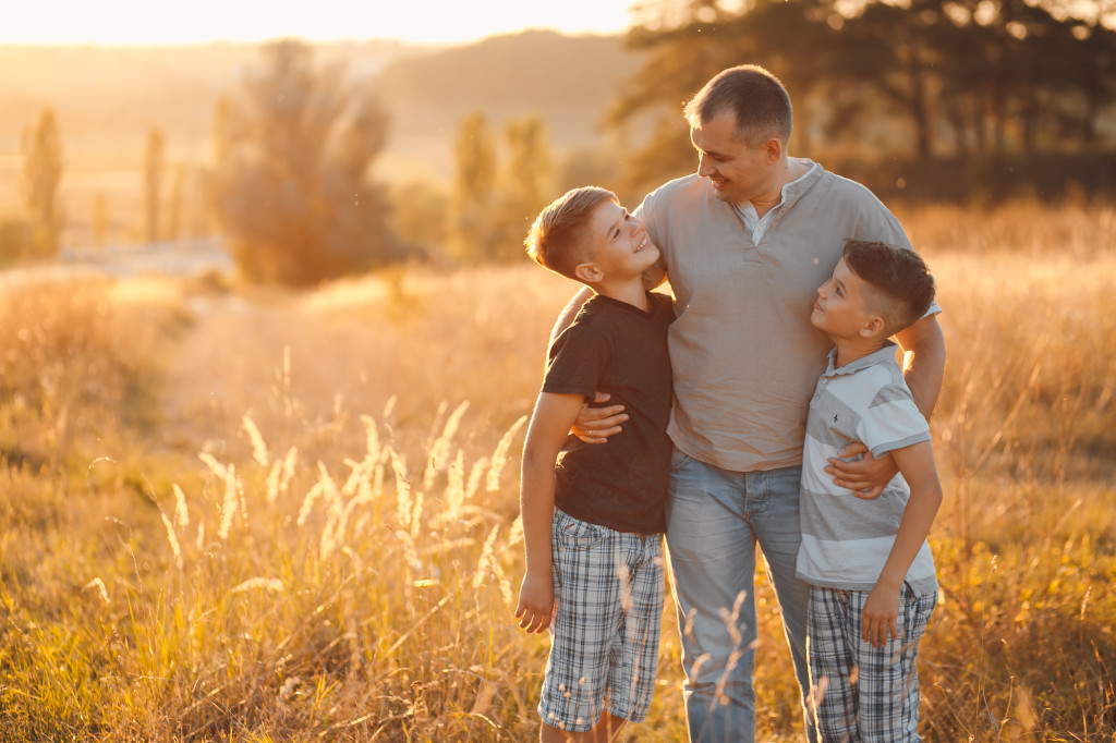 family on the field